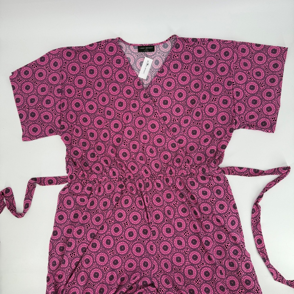 Hello Molly Love Loop Midi Dress Halter Floral Tiered Wedding Fuchsia Size 8 - Picture 6 of 10